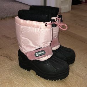Little Girl Pink Snow Boots
